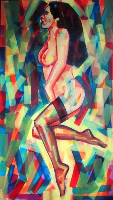 Original Abstract Expressionism Erotic Paintings by Piotr Kachny