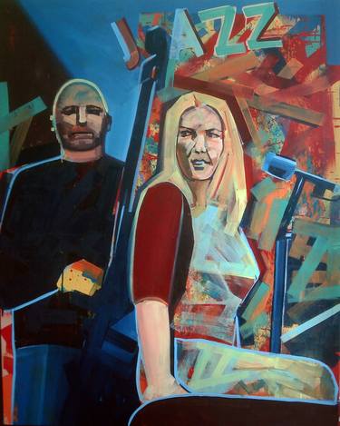 Print of Figurative Music Paintings by Piotr Kachny