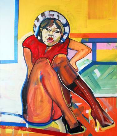 Print of Women Paintings by Piotr Kachny