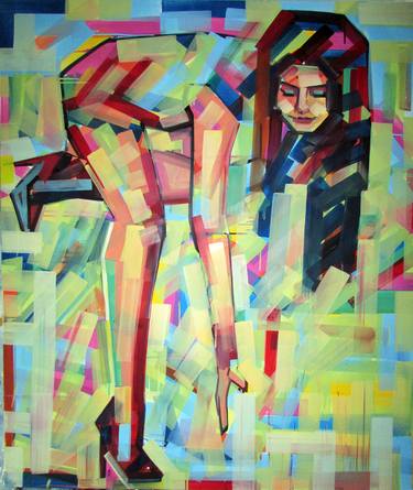 Print of Expressionism Erotic Paintings by Piotr Kachny