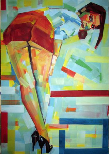 Original Expressionism Erotic Paintings by Piotr Kachny