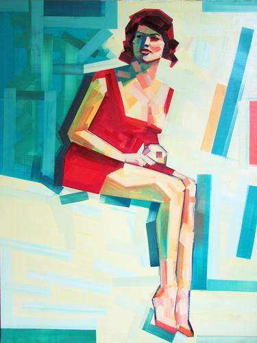 Print of Women Paintings by Piotr Kachny