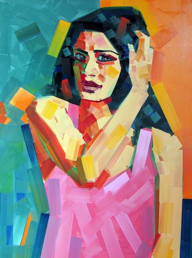 Print of Figurative Geometric Mixed Media by Piotr Kachny