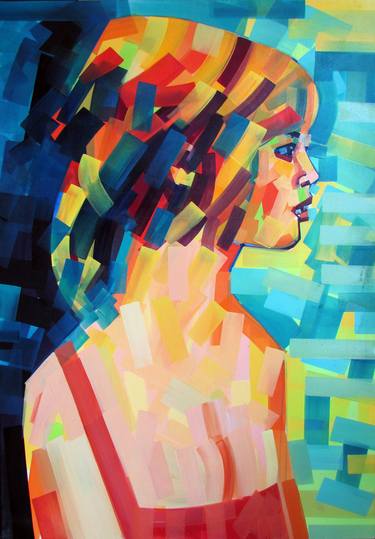 Print of Abstract Expressionism Portrait Paintings by Piotr Kachny