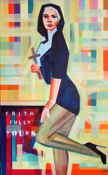 Print of Cubism Erotic Paintings by Piotr Kachny