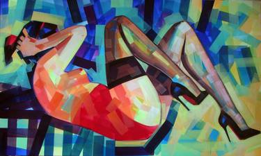 Print of Abstract Expressionism Erotic Paintings by Piotr Kachny