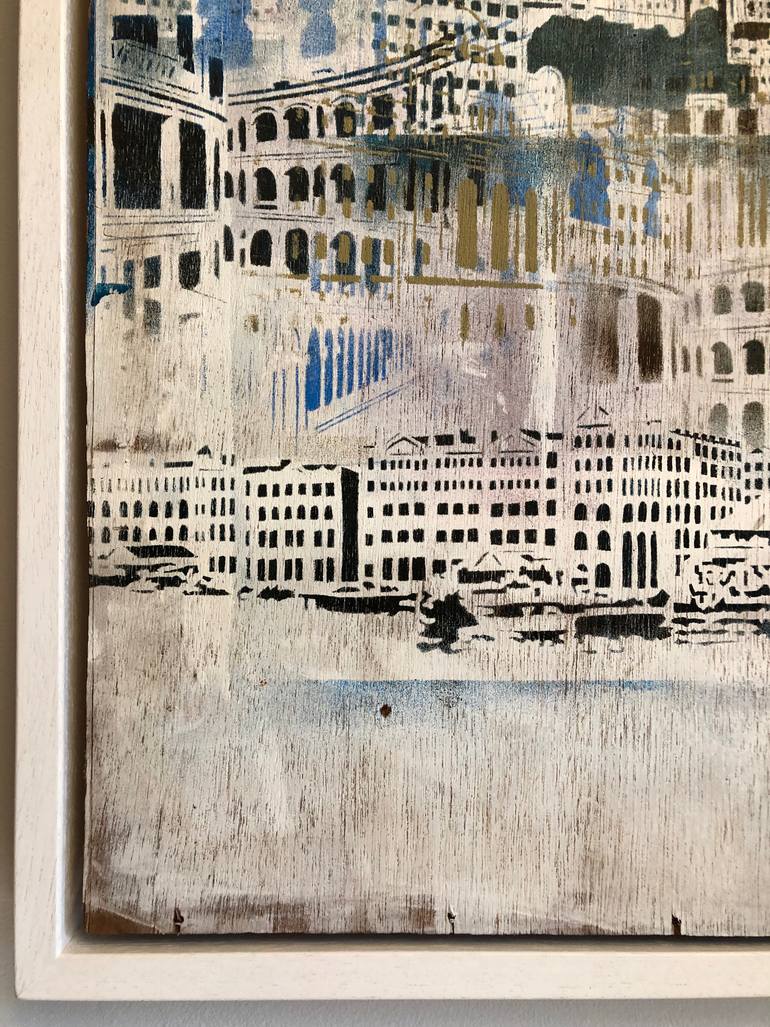 Original Abstract Expressionism Architecture Painting by Phil Davis