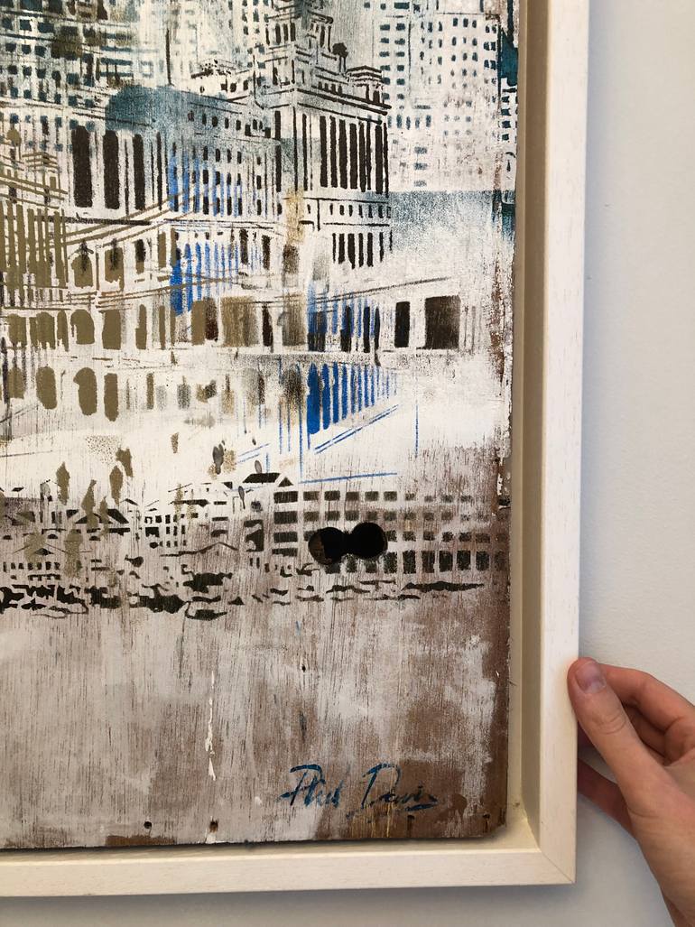 Original Abstract Expressionism Architecture Painting by Phil Davis