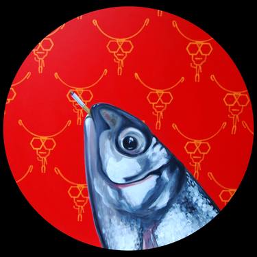 Print of Surrealism Fish Paintings by Simone Berrini