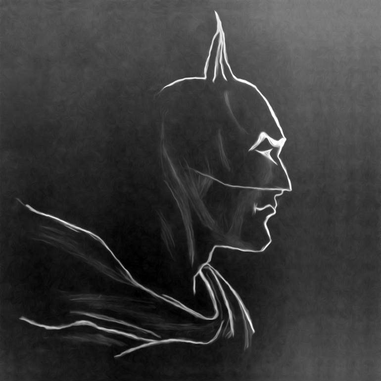 Vintage Batman Drawing by Bruce Stanfield | Saatchi Art