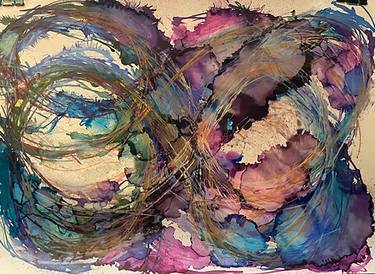 Original Abstract Expressionism Abstract Paintings by Christine Nelson