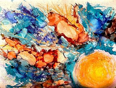 Print of Abstract Expressionism Fantasy Mixed Media by Christine Nelson