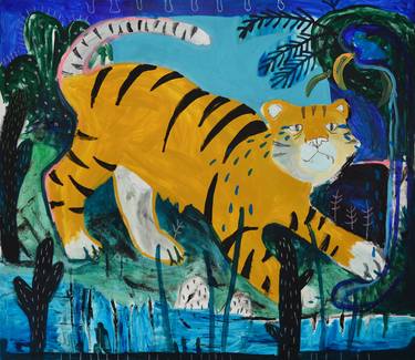 Original Modern Animal Paintings by Paulina Sanecka