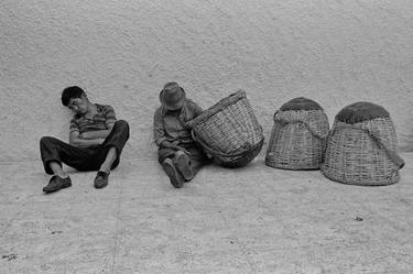Fishermen and empty baskets in Ecuador thumb
