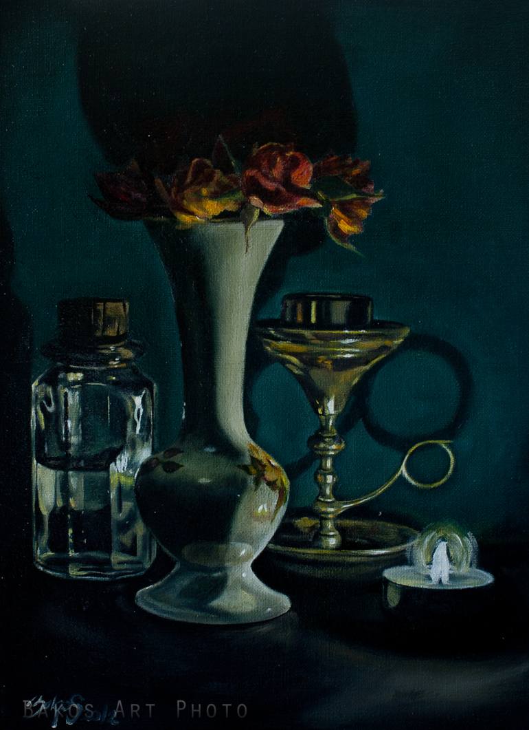 evening still life Painting by Bakos Tamas | Saatchi Art