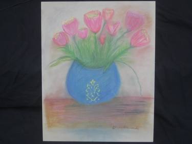 Original Fine Art Floral Drawings by Elizabeth A Gawronski