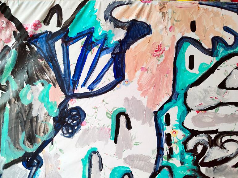 Original Street Art Time Painting by María Alcañiz Lorenzo