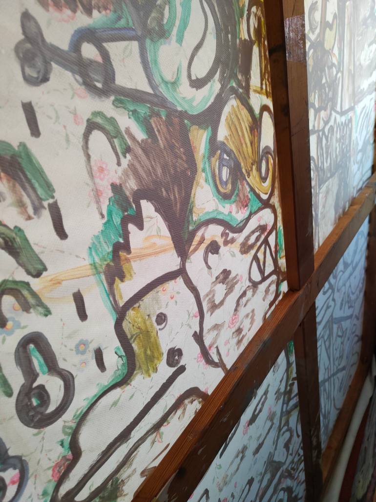 Original Street Art Time Painting by María Alcañiz Lorenzo