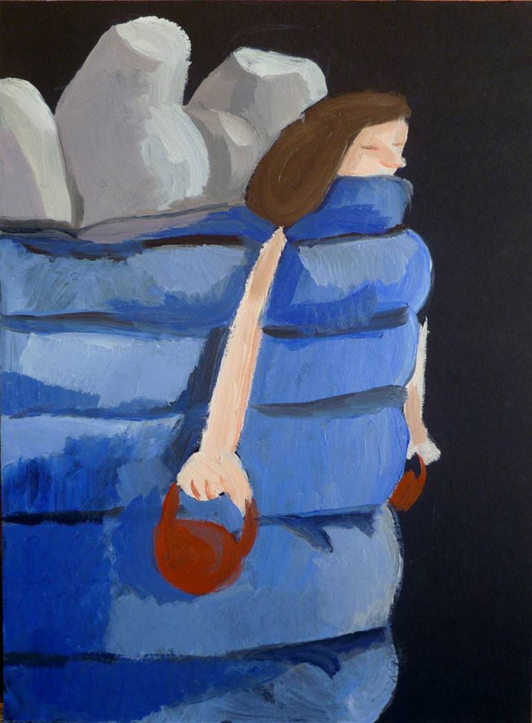 Original Figurative Culture Painting by María Alcañiz Lorenzo