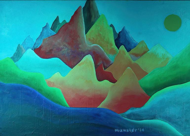 Original Abstract Painting by Manolis Stratakis