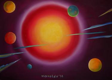 Print of Outer Space Paintings by Manolis Stratakis