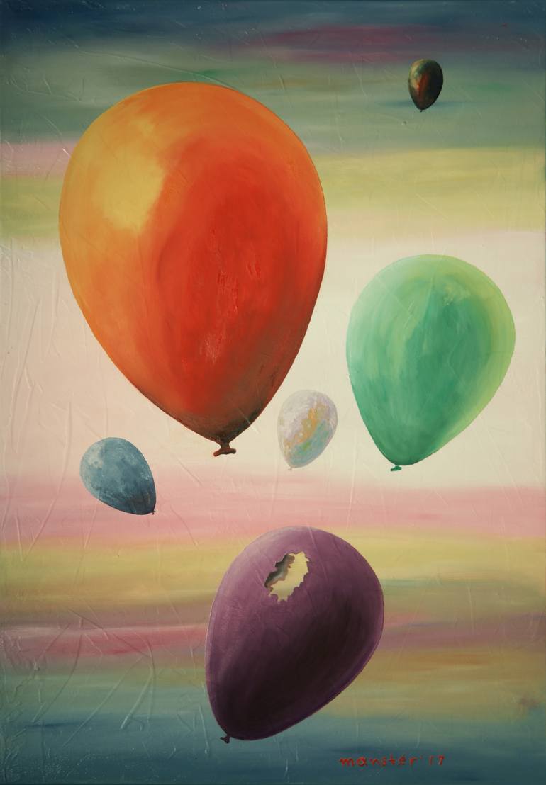 Original Abstract People Painting by Manolis Stratakis