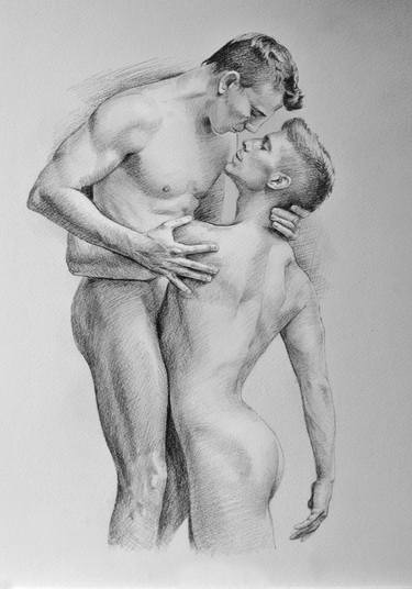 Original Realism Nude Drawings by Diana Vardanyan