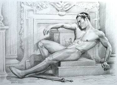 Original Fine Art Nude Drawings by Diana Vardanyan