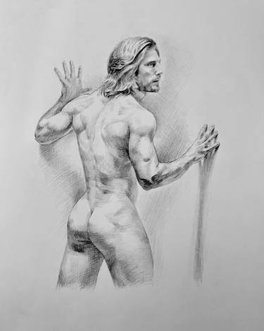 Original Photorealism Nude Drawings by Diana Vardanyan