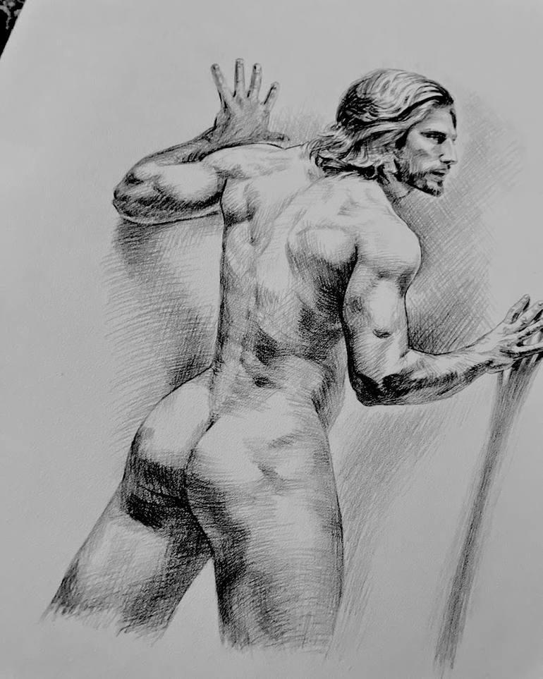Original Nude Drawing by Diana Vardanyan