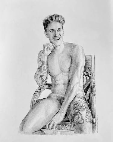 Original Photorealism Nude Drawings by Diana Vardanyan