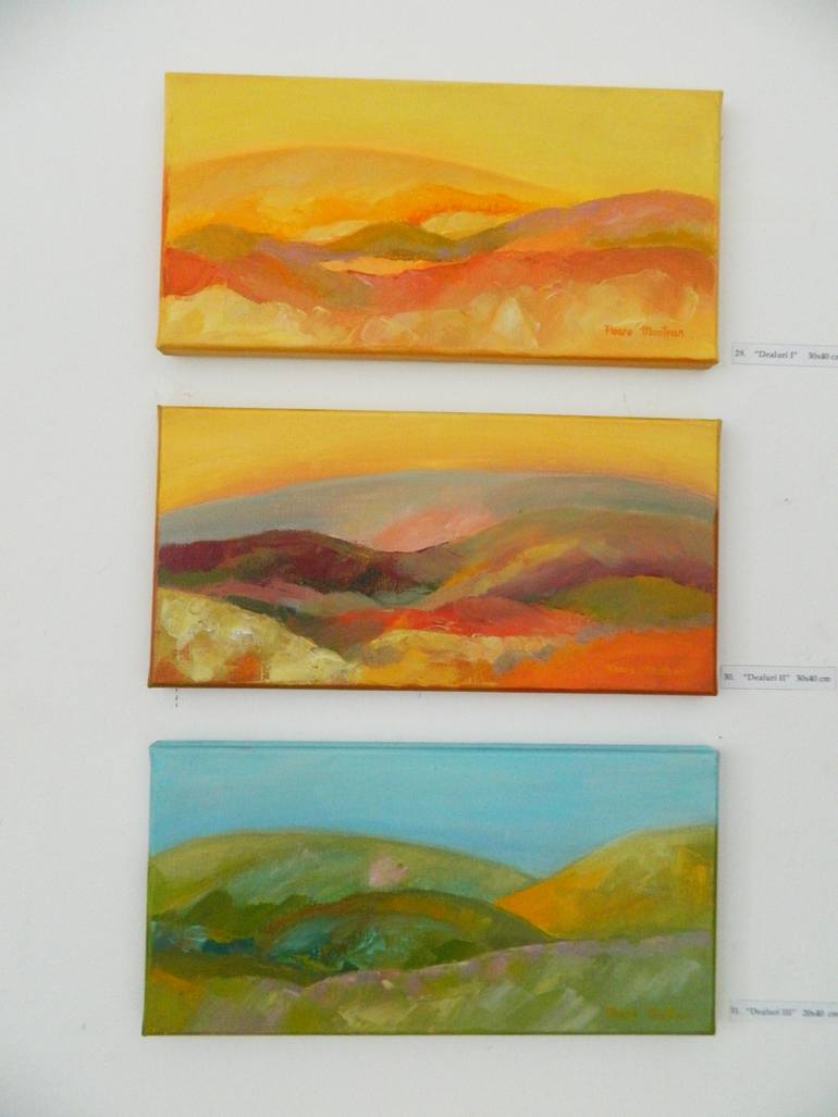 Original Abstract Expressionism Landscape Painting by Muntean Floare