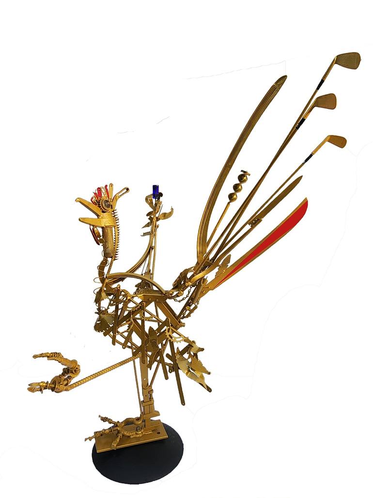 Golden Rooster_ Sculpture No.897 - Print