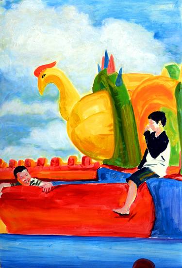 Original Kids Painting by ouyang qiu