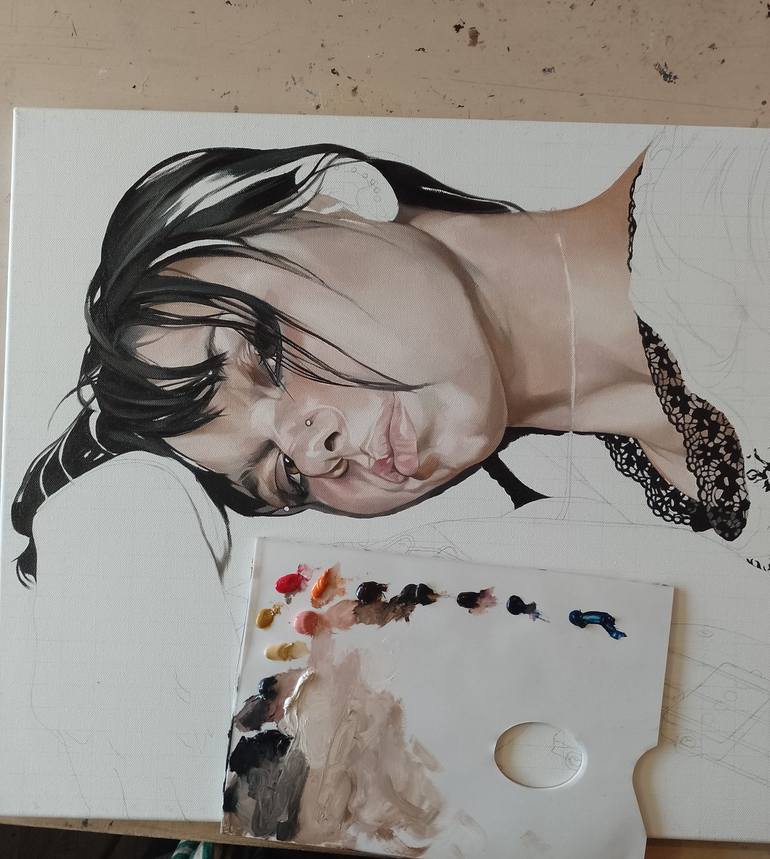 Original Contemporary People Painting by Jo Beer