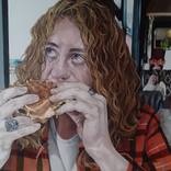 Loaded sandwich on brown by Jo Beer