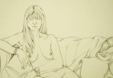 Print of Figurative Nude Drawings by Jo Beer