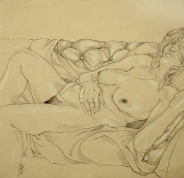 Print of Figurative Nude Drawings by Jo Beer