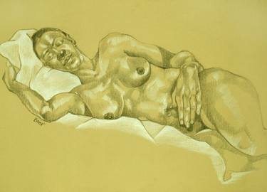 Study of a nude sleeping thumb