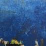The title comes from this tiny part of yellow lost in the deep blue at the frontier of the black ! 

(Signed on the back ; private collection, Tunis)