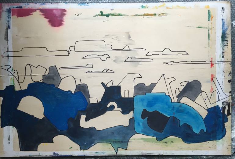 Original Illustration Landscape Painting by Christophe Mercier