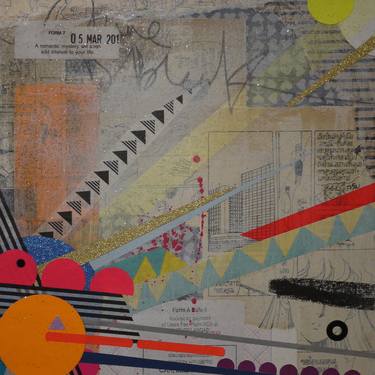 Original Abstract Collage by Smithsonian Rosterino