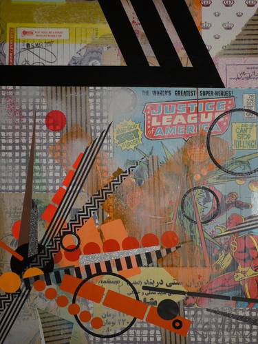 Original Pop Art Abstract Collage by Smithsonian Rosterino