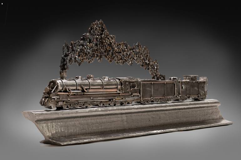 Original 3d Sculpture Train Sculpture by Peter McFarlane
