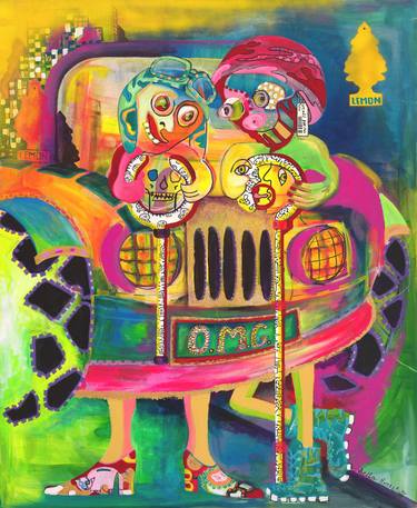 Print of Pop Art Automobile Paintings by Bella Hvatskin