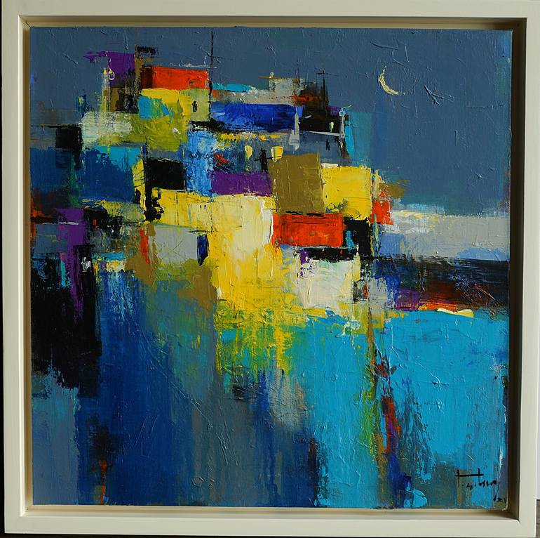 Original Abstract Expressionism Abstract Painting by Anh Huy Tran