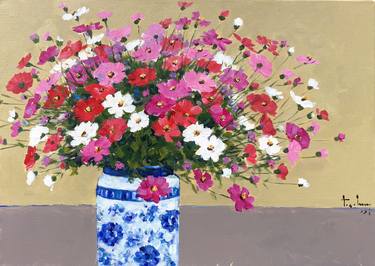 Original Impressionism Floral Paintings by Anh Huy Tran