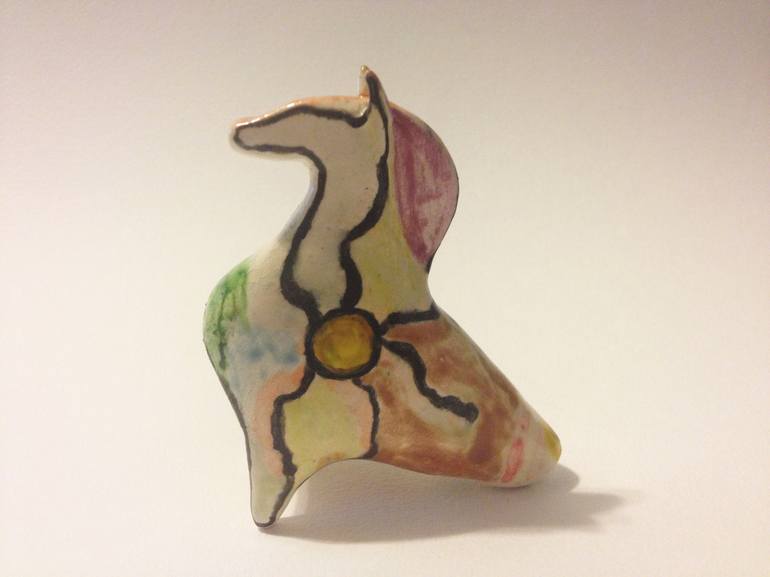 Original Abstract Expressionism Animal Sculpture by Hidden Face