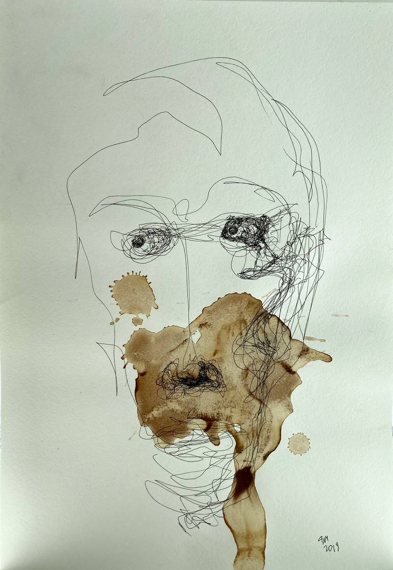 wapi[waeio n / The portrait of hidden faces - {$M} Drawing by Leni ...