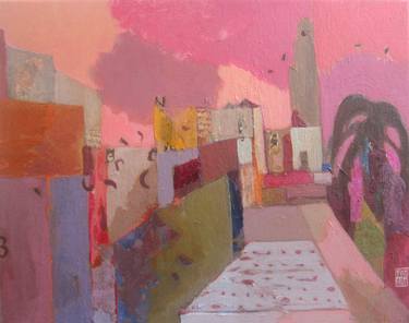 Print of Abstract Cities Paintings by Justine Formentelli